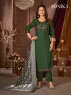 Sonika By Banwery Vertican Silk Online Kurti With Bottom Dupatta Wholesale